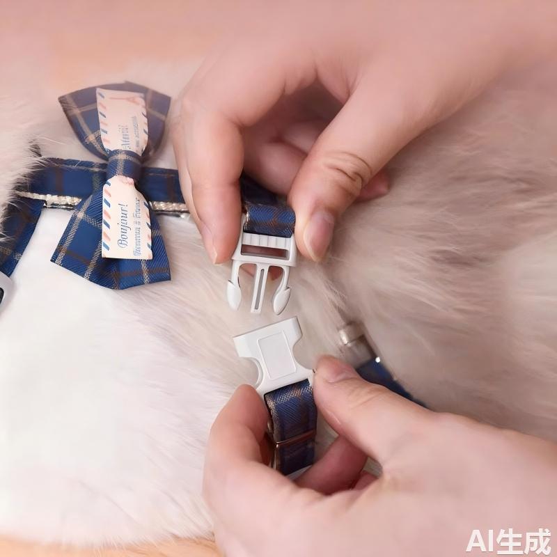 Adjustable Soft Velvet Puppy Collar - Image 3